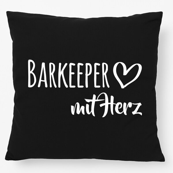 Kissen Barkeeper mit Herz 40x40cm