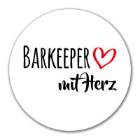 Aufkleber Barkeeper mit Herz 10cm Sticker