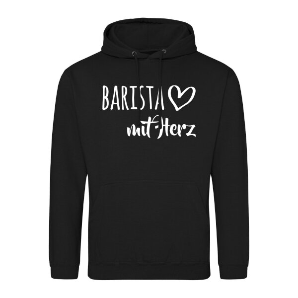 Unisex Hoodie Barista mit Herz Größe S-3XL