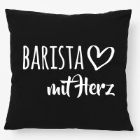 Kissen Barista mit Herz 40x40cm