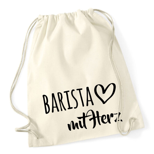 Turnbeutel Barista mit Herz 12 Liter