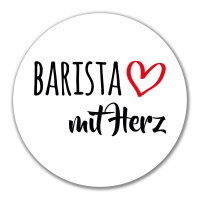Aufkleber Barista mit Herz 10cm Sticker