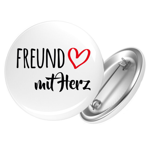Button Freund mit Herz