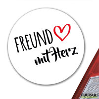 Aufkleber Freund mit Herz 10cm Sticker