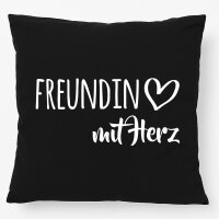 Kissen Freundin mit Herz 40x40cm