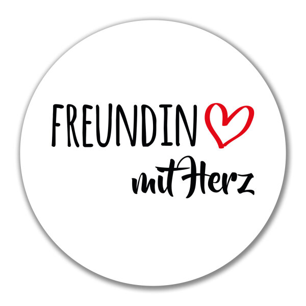 Aufkleber Freundin mit Herz 10cm Sticker