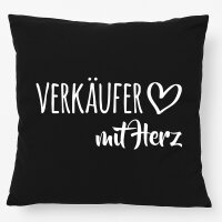 Kissen Verkäufer mit Herz 40x40cm