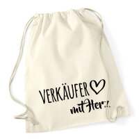 Turnbeutel Verkäufer mit Herz 12 Liter