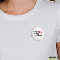 Button Friseur mit Herz