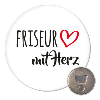 Magnet Friseur mit Herz 59mm Kühlschrankmagnet...