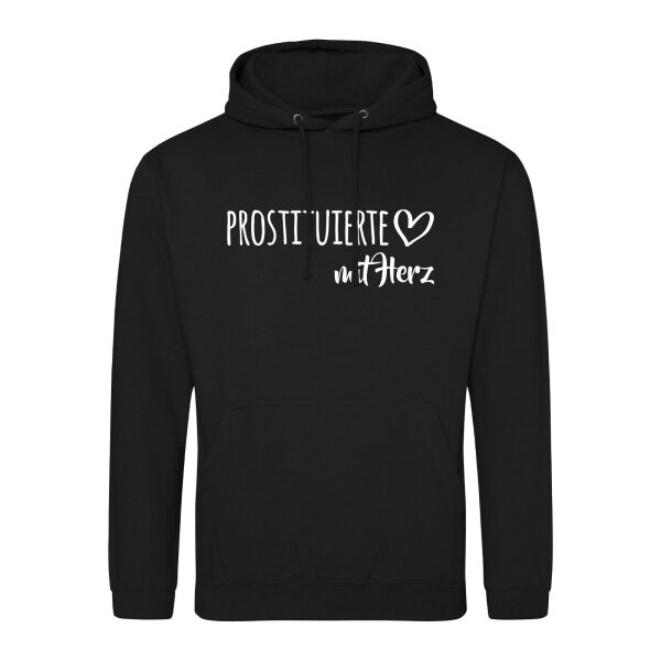 Unisex Hoodie Prostituierte mit Herz Größe S-3XL