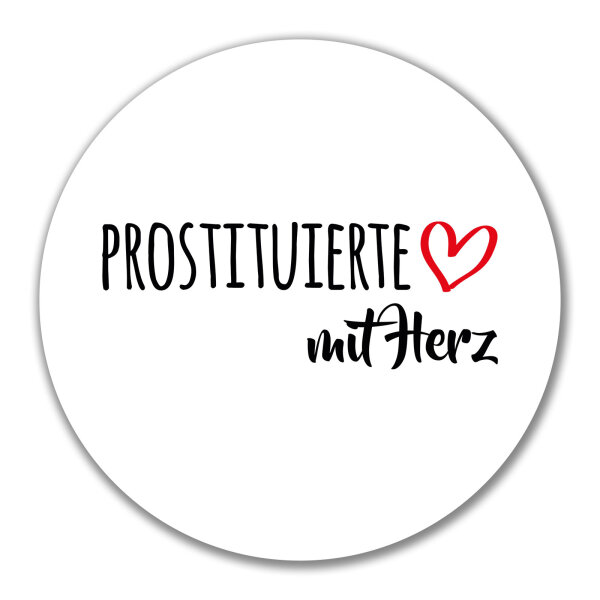 Aufkleber Prostituierte mit Herz 10cm Sticker