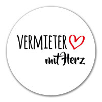 Aufkleber Vermieter mit Herz 10cm Sticker