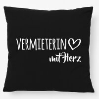 Kissen Vermieterin mit Herz 40x40cm