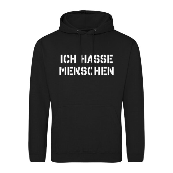 Unisex Hoodie Ich hasse Menschen Größe S-3XL
