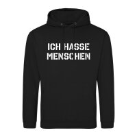 Unisex Hoodie Ich hasse Menschen Größe S-3XL