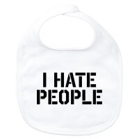 Baby Lätzchen I HATE PEOPLE Klettverschluss