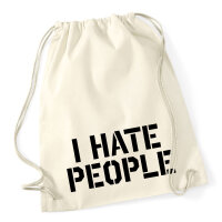Turnbeutel I hate people 12 Liter