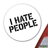 Aufkleber I hate people 10cm Sticker