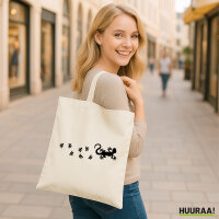 Jutebeutel Gecko Tapsen 10 Liter