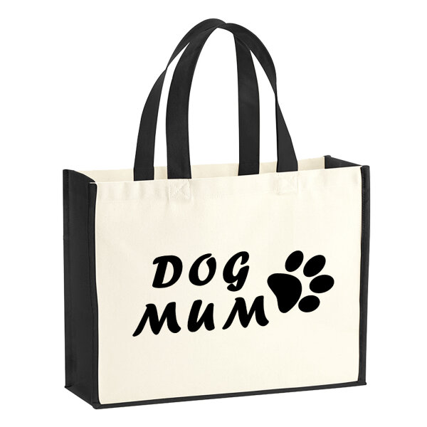 Jutetasche Dog Mum Tapse 21 Liter Black