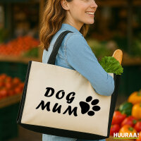 Jutetasche Dog Mum Tapse 21 Liter Black