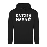 Unisex Hoodie Katzenmama Tapse Größe S-3XL