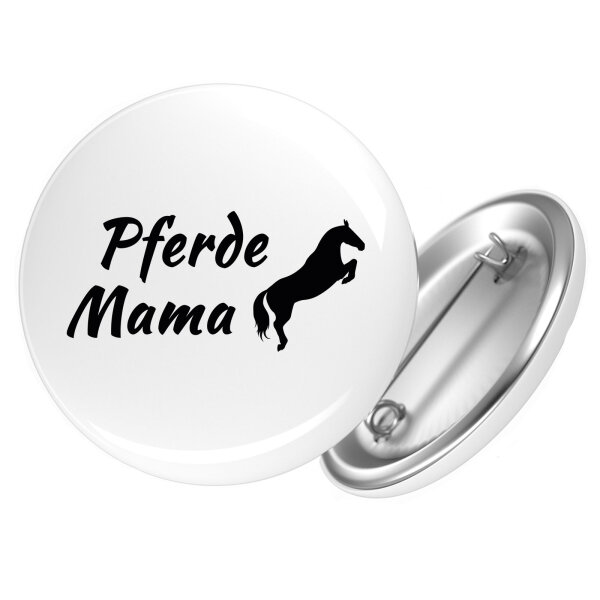 Button Pferdemama Silhouette