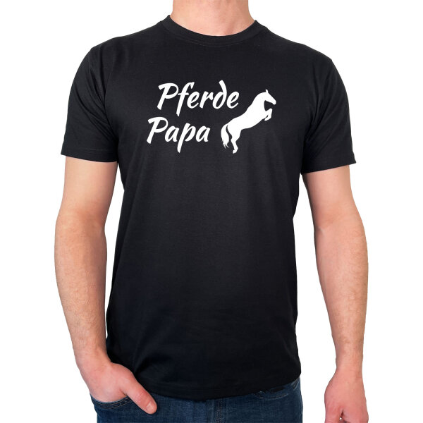Herren T-Shirt Pferdepapa Silhouette Größe S-3XL