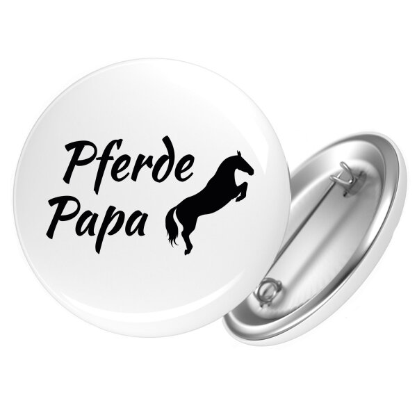 Button Pferdepapa Silhouette