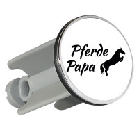 Waschbeckenstöpsel Pferdepapa Silhouette 4cm...