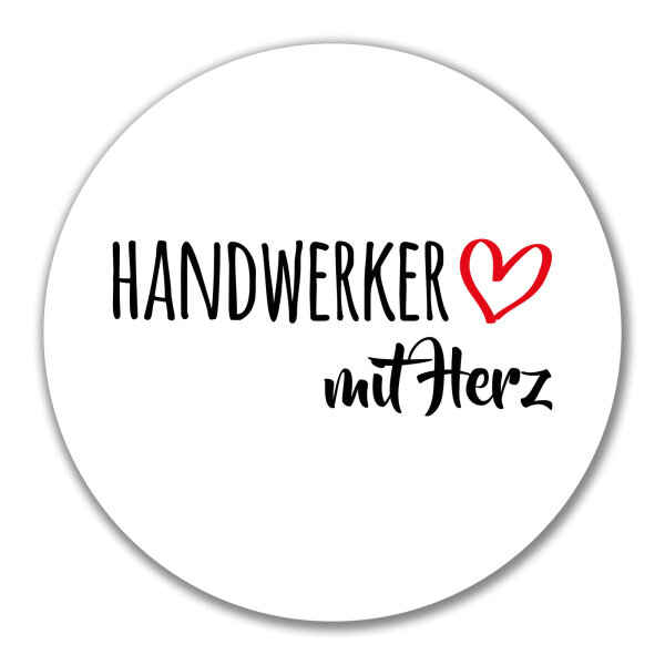 Aufkleber Handwerker mit Herz 10cm Sticker