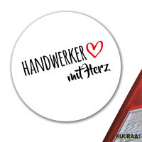 Aufkleber Handwerker mit Herz 10cm Sticker