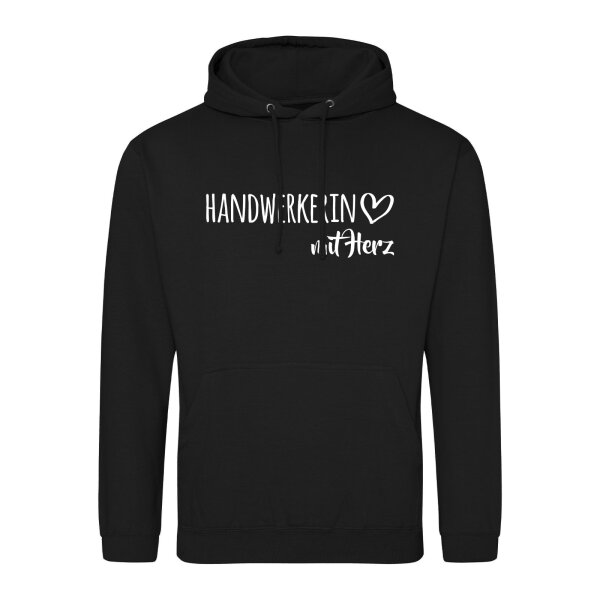 Unisex Hoodie Handwerkerin mit Herz Größe S-3XL
