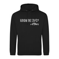 Unisex Hoodie Handwerkerin mit Herz Größe S-3XL