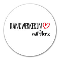 Aufkleber Handwerkerin mit Herz 10cm Sticker
