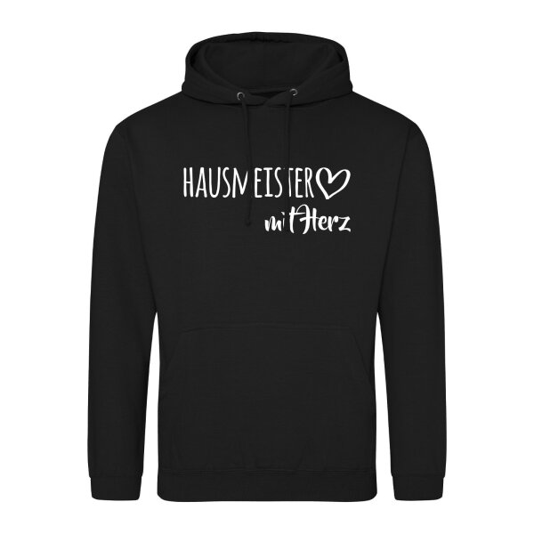 Unisex Hoodie Hausmeister mit Herz Größe S-3XL