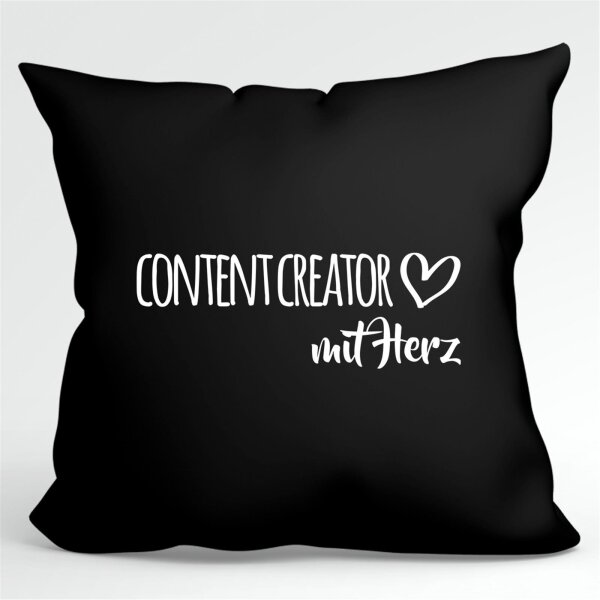 Kissen Content Creator mit Herz40x40cm