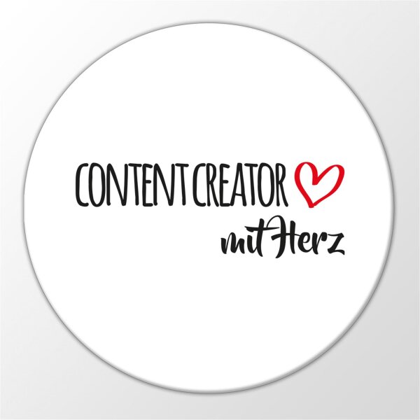 Magnet Content Creator mit Herz 59mm Kühlschrankmagnet Flaschenöffner