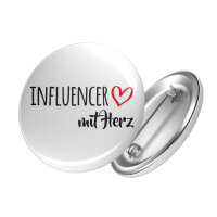 Button Influencer mit Herz