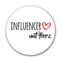 Aufkleber Influencer mit Herz 10cm