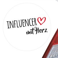 Aufkleber Influencer mit Herz 10cm
