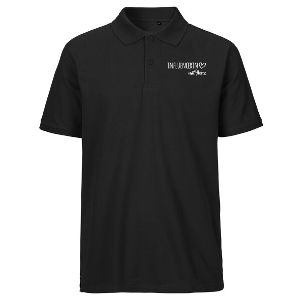 Herren Polo Shirt Influencerin mit Herz Größe S-3XL