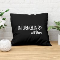 Kissen Influencerin mit Herz40x40cm