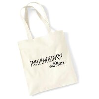 Jutebeutel Influencerin mit Herz 10 Liter