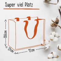 Jutetasche Influencerin mit Herz Black 21 Liter