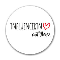 Aufkleber Influencerin mit Herz 10cm