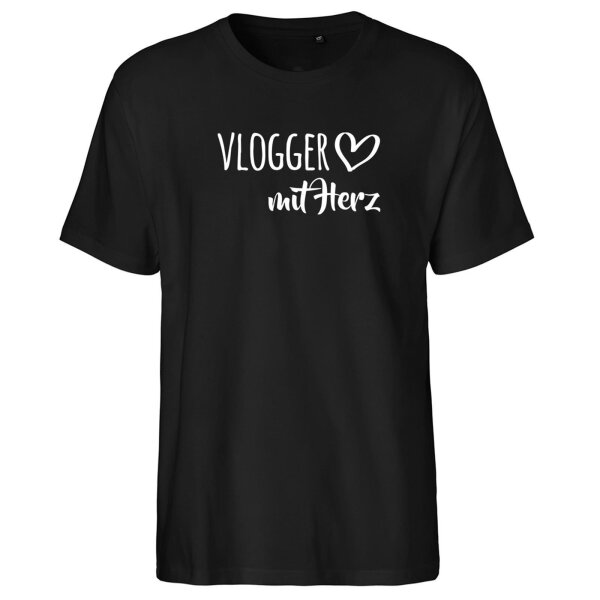 Herren T-Shirt Vlogger mit Herz Größe S-3XL