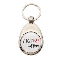 Schlüsselanhänger Vlogger mit Herz