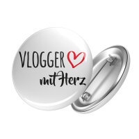 Button Vlogger mit Herz